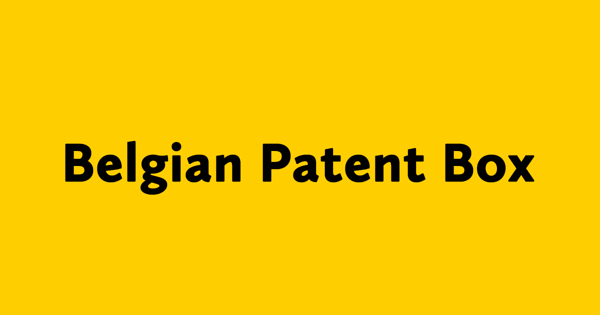 Belgian Patent Box